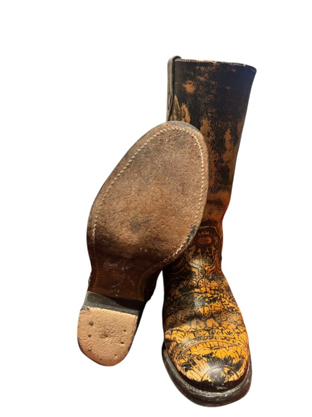 Black+Tan Boots, 8.5 - Picture 3 of 3